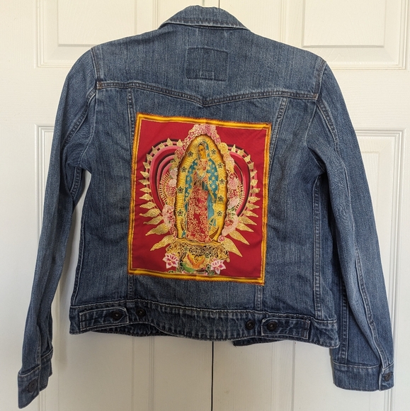 Levi's Denim Jacket w/Our Lady of Guadalupe Patch - Picture 2 of 7